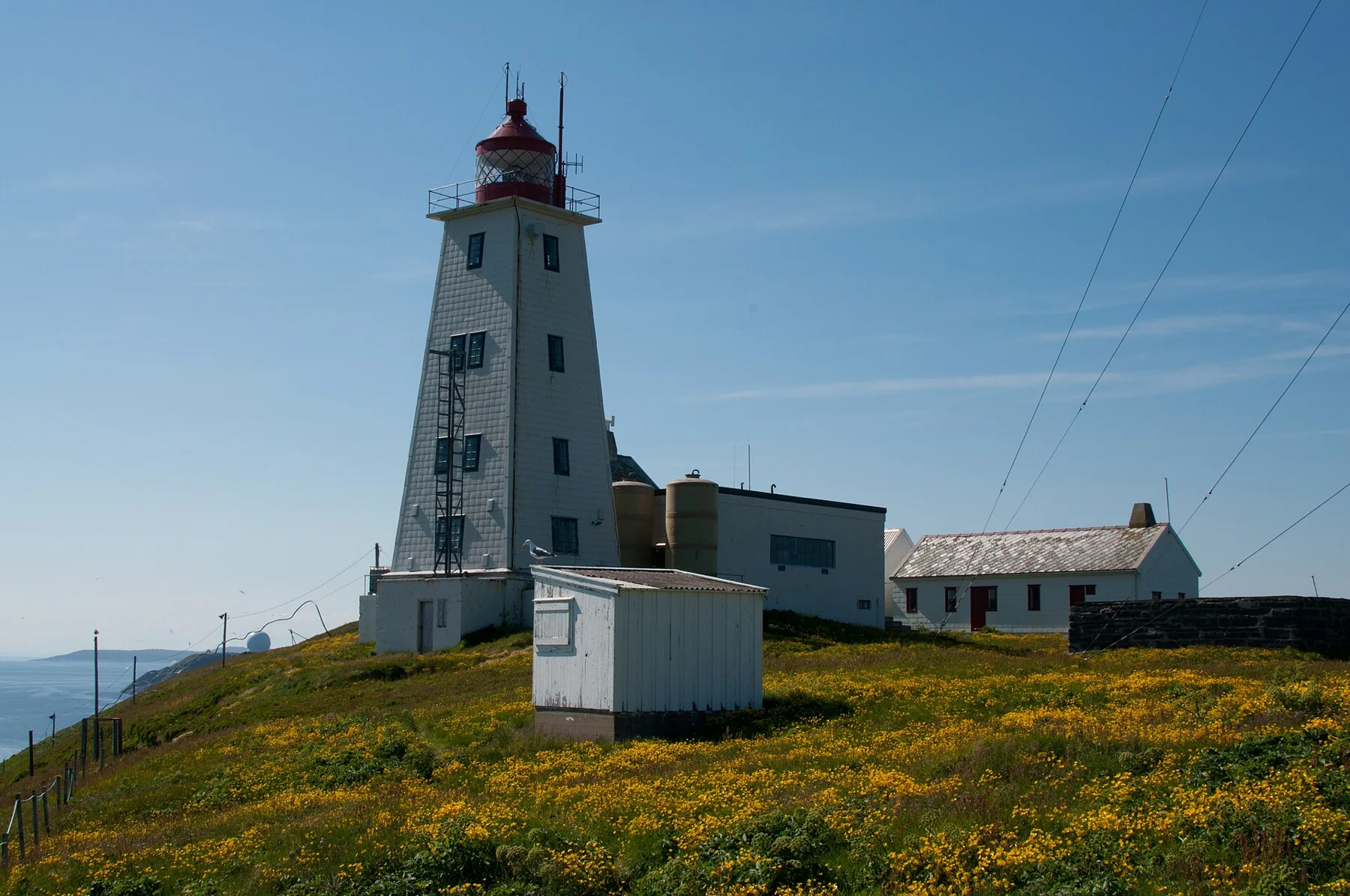 Hornøya lighthouse rising from the rocky coast outside Vardø
